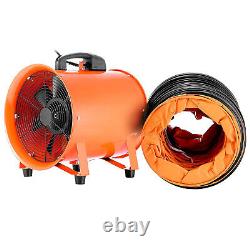 10 Industrial Extractor Fan Blower with 5m Duct Hose Garage Electrical Utility