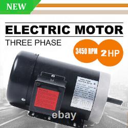 2 HP Electric Motor 3 Phase 3450RPM 56C Frame 5/8 Shaft Industrial Motor New