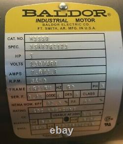 3 H/p Baldor Industrial Motor Cat. No. M3559 Spec. 35h876t123