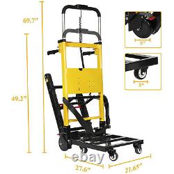 441lb Electric Stair Climbing Truck Hand Truck Motor Battery Powered with 6-Wheels
