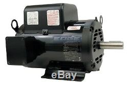 5hp Baldor Compressor Duty Industrial Electric Motor, 184t, 1750 Rpm, 208-230v
