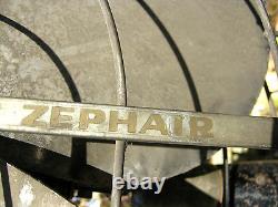 Antique Industrial Hunter Zephair Cast Iron Floor Fan Bullet Motor Cage Blade