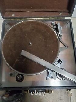Antique Record Player Portable with Flyer Electric Motor 2391 General Industries