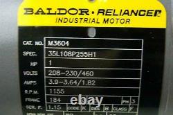Baldor Electric Standard Efficient Industrial Motor 208-230/460v 3.9-3.64/1.82 A