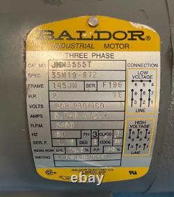 Baldor Industrial Motors #jmm3555t Spec#35m19-672 HP 2 Hz 60