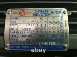 Chyun Tseh Industrial Electric Motor 3HP 3 Phase 220/380V 00343B05210-220/380V