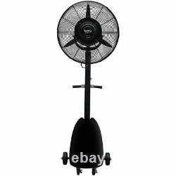 Commercial 26 High-Velocity Outdoor Misting Fan, Black Industrial Utility Cool