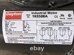 DAYTON 1K058BA Industrial Motor 1/4 Hp, 1 PH. 60 Hz, TEFC, 1725 RPM, NEW