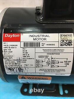 DAYTON 1K065BG 1 HP 1725 RPM 115/208-230 Volts Electric Motor