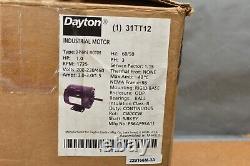 Dayton 31TT12, 3 Phase Industrial Motor, 1 HP, 208-230/460 V, 1725 RPM, 60/50 Hz