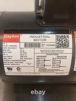 Dayton 5GD68BG Industrial Motor 2HP 1 PH 3450 RPM New