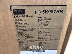 Dayton 5K987BB Industrial Motor 1/2 HP 1 PH 1725 RPM 115/208-230 #4012B80PR3IAC