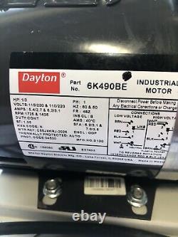 Dayton Electric Industrial Motor Single Phase 1/3 HP Part No. 6k490be