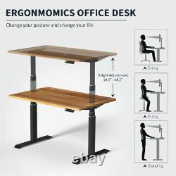 Dual Motor Height Adjustable Electric Standing Desk Frame for Home Office Table