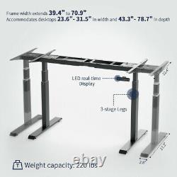 Dual Motor Height Adjustable Electric Standing Desk Frame for Home Office Table