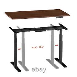 Electric Height Adjustable Standing Desk Frame Dual Motor Memory Touch Control