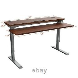 Electric Home Office Standing Desk Height Adjustable Stand Up Desk With Split Top