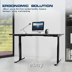 Electric Stand Up Desk Frame Dual Motor 50.8 H Height Adjustable Standing Desk
