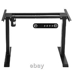 Electric Standing Desk Frame Table Single Motor Height Adjustable Stand Up Black