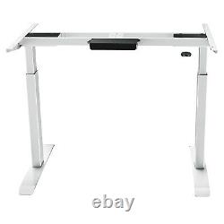 Electric Standing Desk Height Adjustable Frame Dual Motor Stand UP Desk White