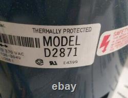 FASCO Industries, Inc. Motor Division. Thermally Protected Model D2871