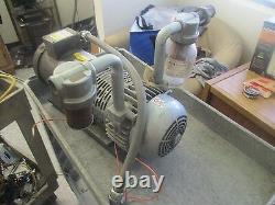 Gast Model 2567-V103 Rotary Vane Vacuum Pump with Baldor VM3546 Motor