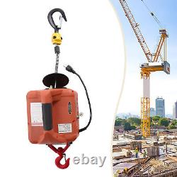 Industrial Electric Hoist Winch Crane+Wireless Remote Control 1100lbs Capacity