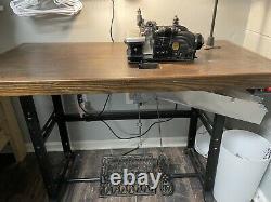 Industrial Singer Serger 246-3 Working Condition Head And New Servo Motor Only