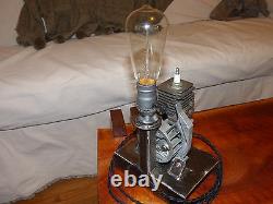 Industrial Steampunk Motor / Salvage Art Lamp