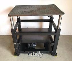 Industrial Syncrogear Electric Motorized Lift Table Station / Stage 35 x 26 Inch