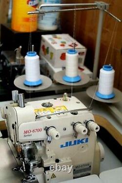 JUKI MO-6704S Industrial 3-Thread Overlock Sewing Machine withTable & Motor