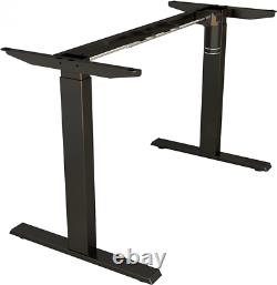 Lubvlook Electric Stand up Desk Frame, Adjustable Single Motor 150cm, Black