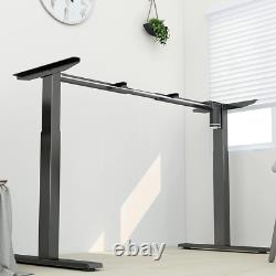 Lubvlook Electric Stand up Desk Frame, Adjustable Single Motor 150cm, Black