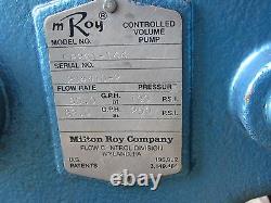 MILTON ROY STAINLESS CONTROLLED VOLUME PUMP with BALDOR DC MOTOR REBUILT
