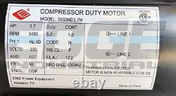 NEW 3.7 HP Compressor Duty Electric Motor, 3450 RPM, 56 Frame, 5/8 Shaft
