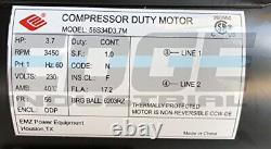 NEW 3.7 HP Compressor Duty Electric Motor, 3450 RPM, 56 Frame, 5/8 Shaft Dia