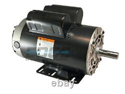 New 5hp Compressor Duty Electric Motor, 56hz Frame, 3450 Rpm, 7/8 Shaft Diam