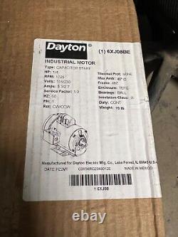 New 6XJ08 Dayton Industrial Motor 6XJ08BE Capacitor Start 115/230 1725 Date H22