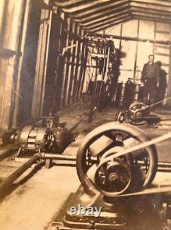 Old Industrial Picture Electric Motor Factory Photo Vintage Industrial