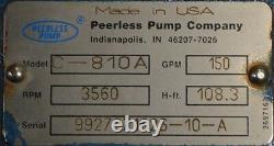 Peerless Pump, C-810A, 150 GPM, 20 HP, 3525 RPM, Centrifugal Pump