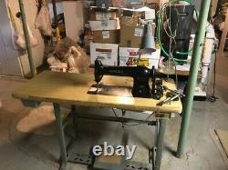 Singer 96-21 Industrial Sewing Machine with Motor & Table LOCAL PICKUP ONLY