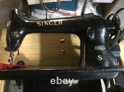 Singer 96-21 Industrial Sewing Machine with Motor & Table LOCAL PICKUP ONLY