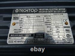 Techtop GR3-CI-TF-184T-4-B-D-5 Industrial Electric Motor 5hp