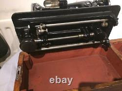 Vintage Antique Singer 201K-2 Electric Potted Motor Sewing Machine FOR LEATHER
