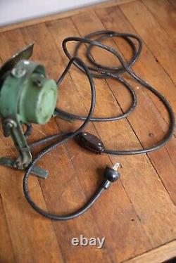 Vintage GM industrial Desk Fan Motor Green tabletop electric fan Parts Repair