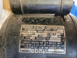 Vintage Industrial box floor Fan Steampunk G. E. Wagner electric motor