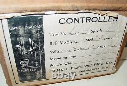 Vintage Signal Electric MFG. Art Deco 3 Speed Motor Control Menominee USA NOS