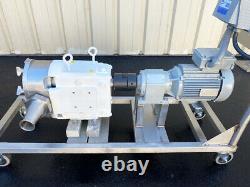 Waukesha 130 Positive Displacement Pump & 3 HP Motor with Lenze VFD