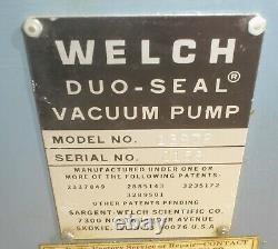 Welch Duo Seal Vacuum Pump Model 1397R Industrial w GE 1 HP Electric Motor