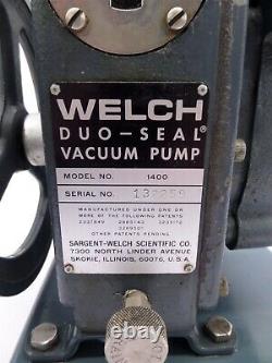 Welch Model 1400 Duo-Seal Vacuum Pump with GE 5KHS5KG113F Motor